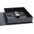 Box für USB-Sticks aus Lederimitat schwarz und weiß