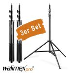 Walimex pro 3er Set WT-806 Lampenstativ, 256cm