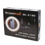 StudioKing LED Vlogger-Set SK-K190 mit Ringlicht u. Mikrofonhalter