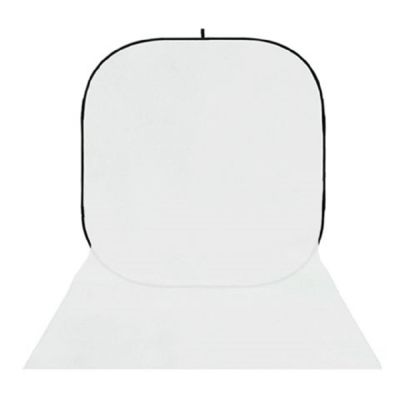 StudioKing Falthintergrund BBT-01 Weiß 150x400 cm mit Schleppe