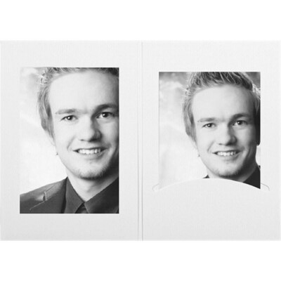 Daiber Portraitmappen CLASSIC-LINE 50 Stck. 10 x 15 cm Fotokarton weiß matt