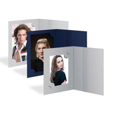Daiber Vario-Line Passbildmappen (100 Stück) für 3 Bildformate Büttenkarton weiß