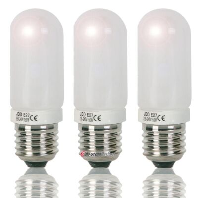 3 Stück Falcon Eyes Einstelllicht für Blitzleuchten Walimex 150W E27