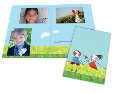 Bildmappe bis 20x30 cm für Schul- und Kindergartenfotos 25 Stck. Wiese